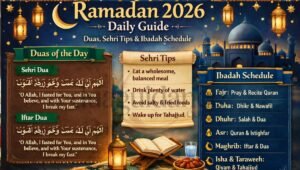 Read more about the article Ramadan 2026 Daily Guide: Duas, Sehri Tips & Ibadah Schedule 